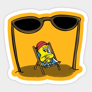 Sitting in the shades Sticker